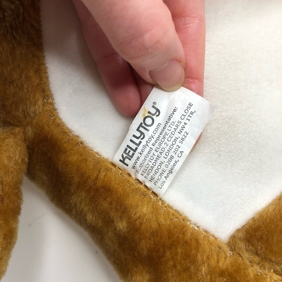 VINTAGE Kellytoy Tan White Bulldog Plush Stuffed Dog Animal Plushie Kids Stuffie - Picture 12 of 14